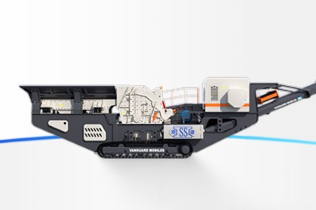 Crawler hammer breaking mobile crushing station