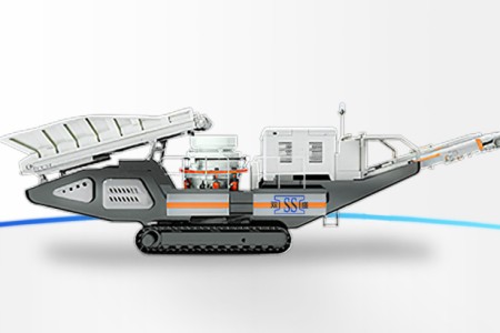 Crawler type cone breaking mobile crushing station