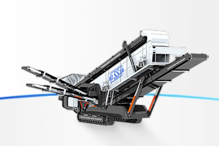 Crawler type screening mobile crushing station